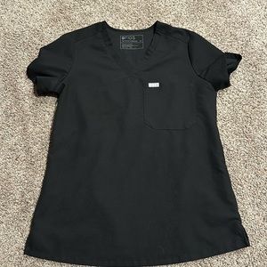 Figs black Catarina one pocket scrub top